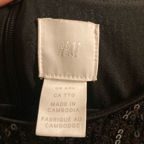 H &M Black Sequin Shift Dress,XXL,Party,Special Occasion - Picture 2 of 9